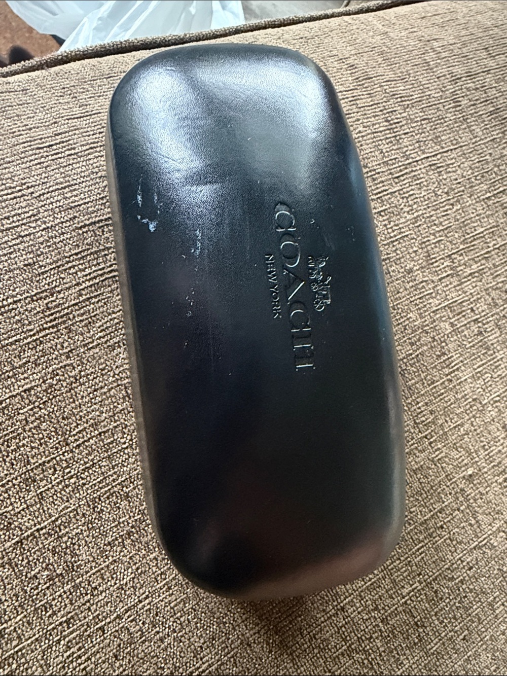 Coach New York Black Hard Shell Eyeglasses Sunglasses Case Horse & Carriage